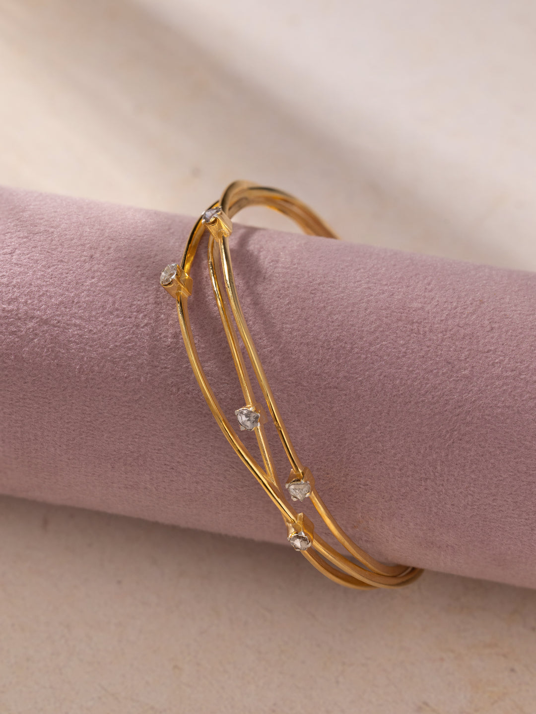 Polki Diamond Push Present - Bangle