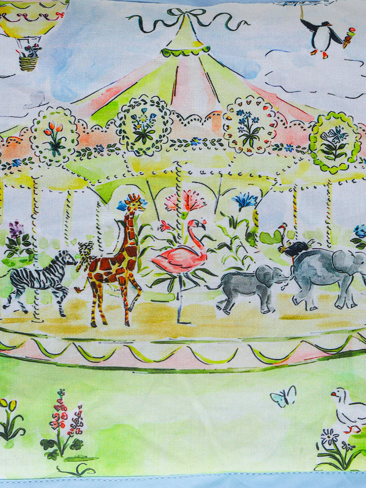 Baby Head Shaping Organic Mustard Seed Pillow - Carnival Carousel