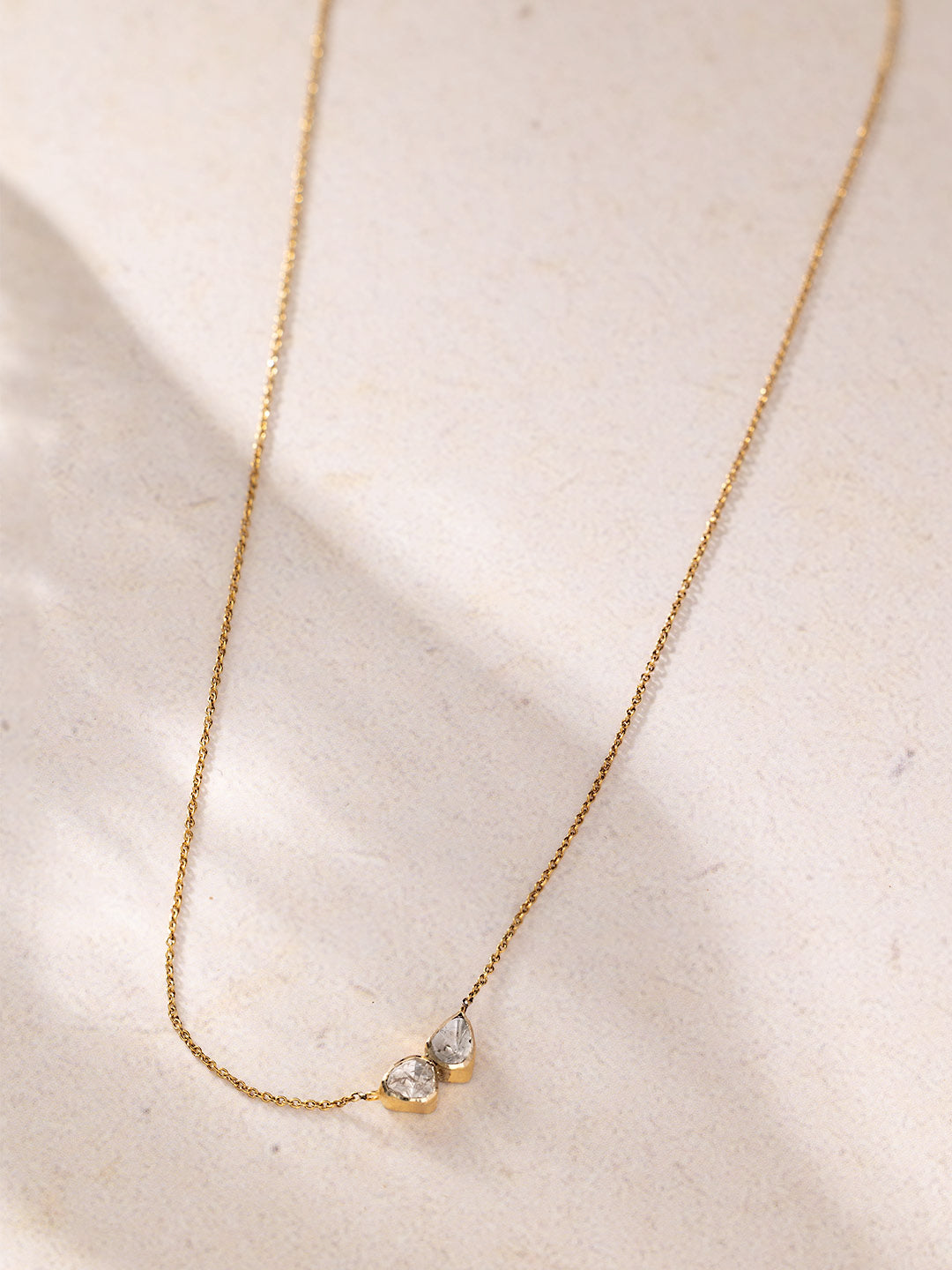 The Offbeat Polki Necklace| 0.28 CTS Polki Diamond Necklace in 9KT Gold