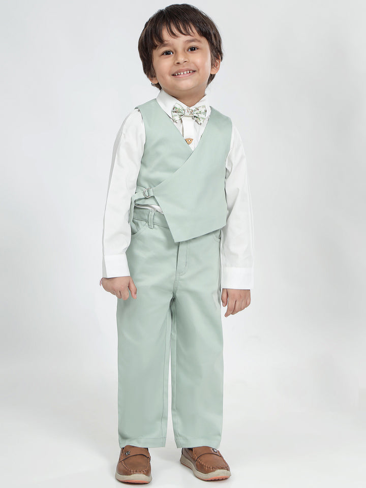Boy's Formal Vest in Sage Green - Bambi