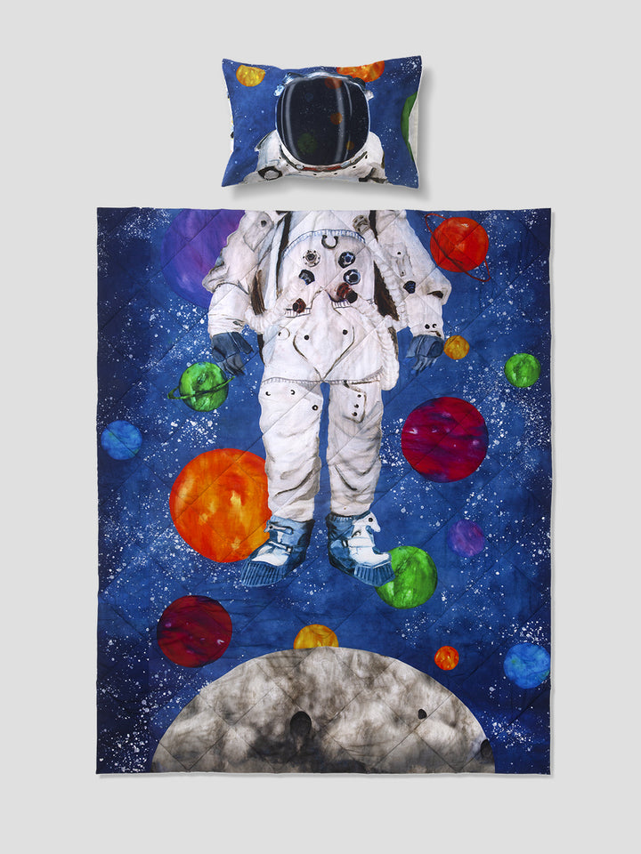 Kids Queen Size Comforter (3+ Years) – Astronaut & Race Car Reversible Bedding