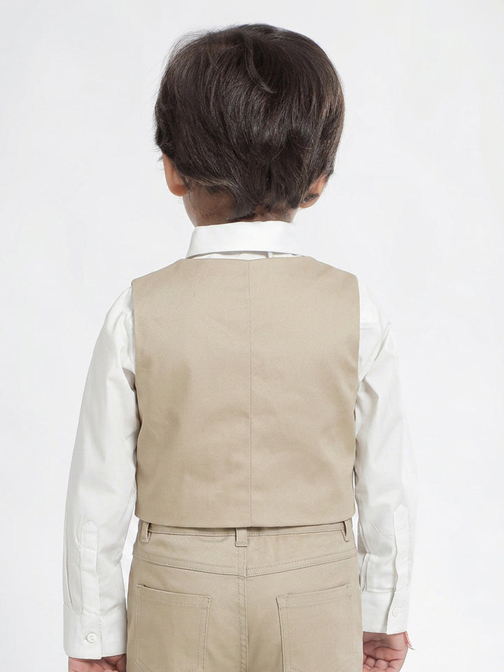 Boy's Formal Vest in Khaki - Little Leo