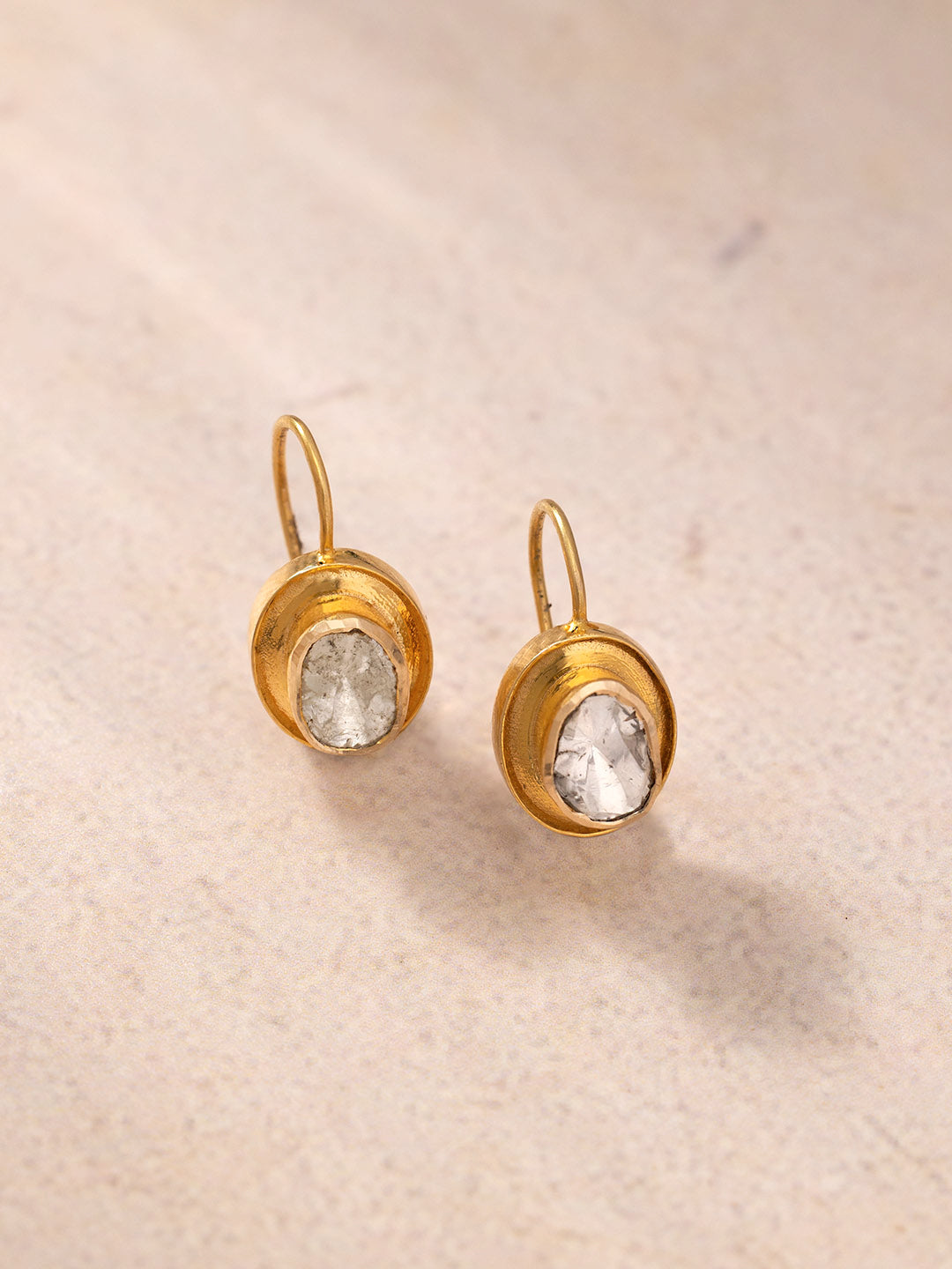 Radiant Polki Gold Earrings (Mom)
