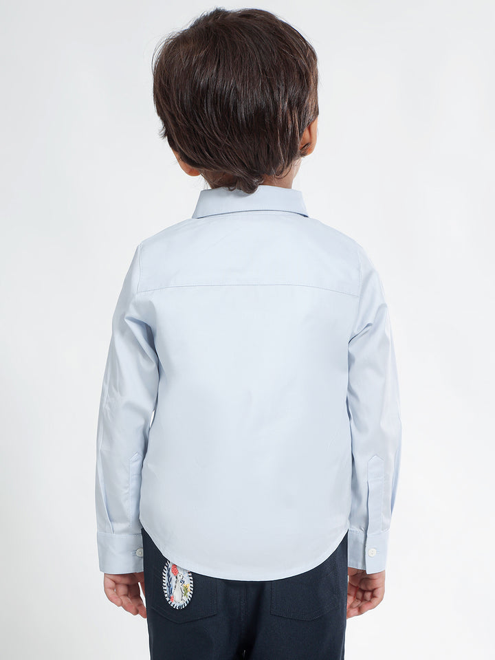 Boys Cotton Shirt in Blue - Peter Rabbit