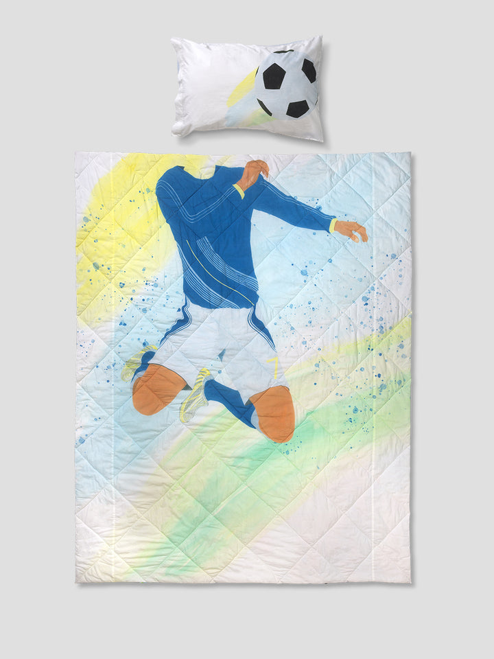 Kids Queen Size Comforter (3+ Years) – Football Player & Scuba Diver Reversible Bedding