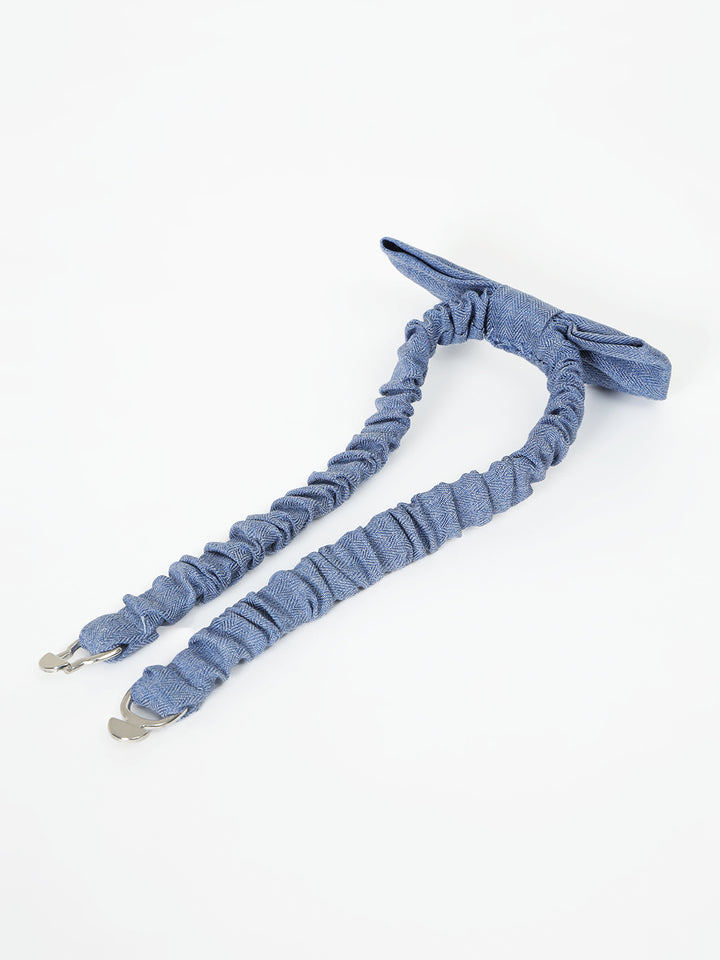 Boy's Cotton Bow Tie in Chambray Blue - Classic
