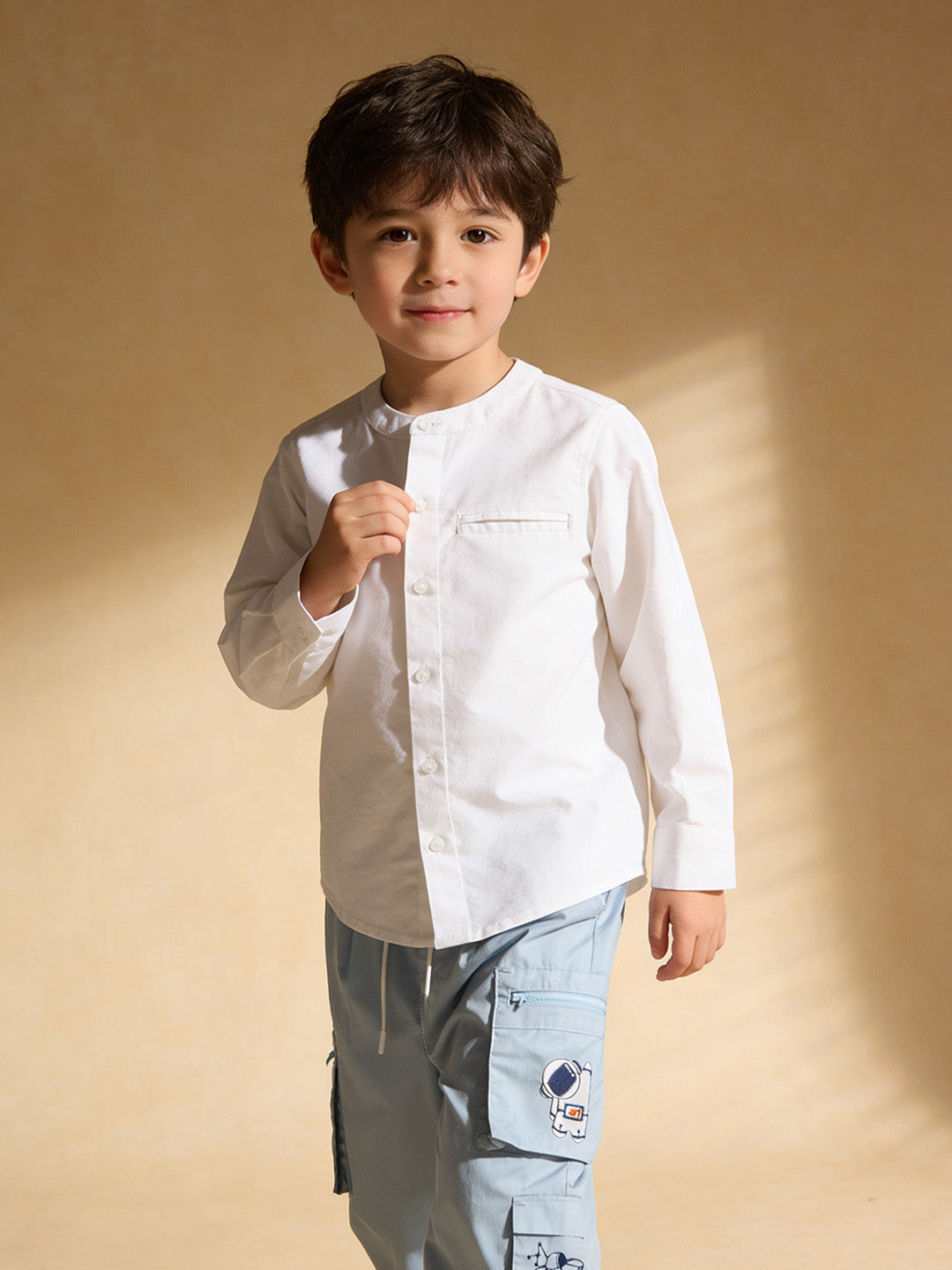 Band Collar Shirt – Luxe Edit