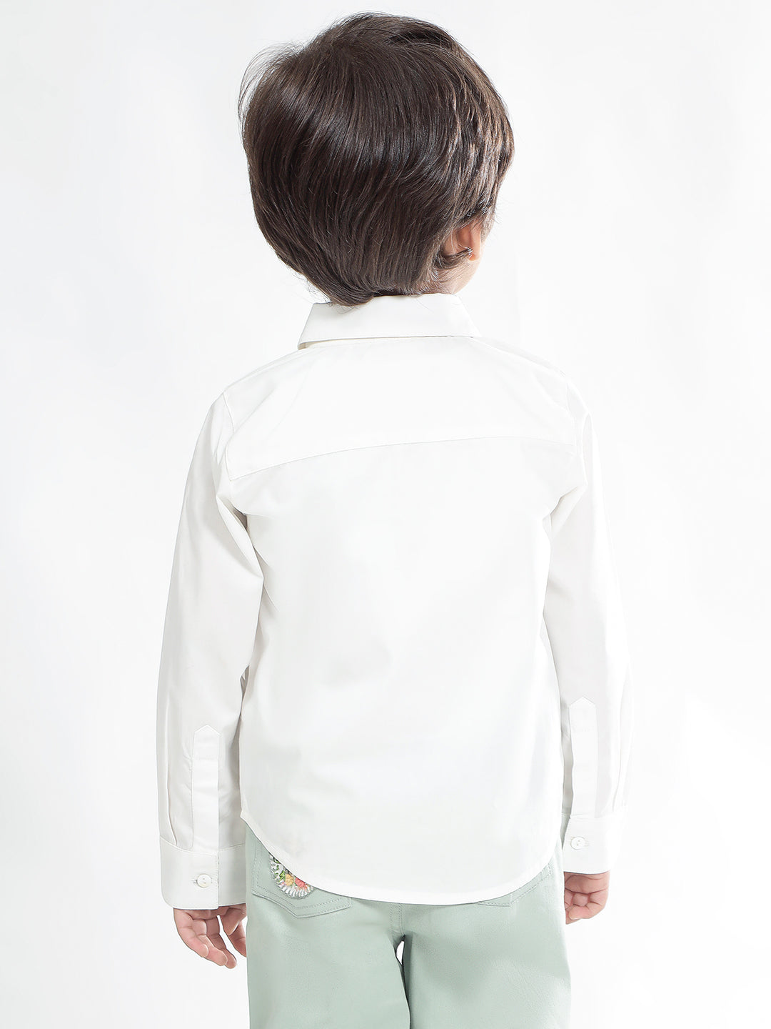 Boys Cotton Shirt in White - Bambi