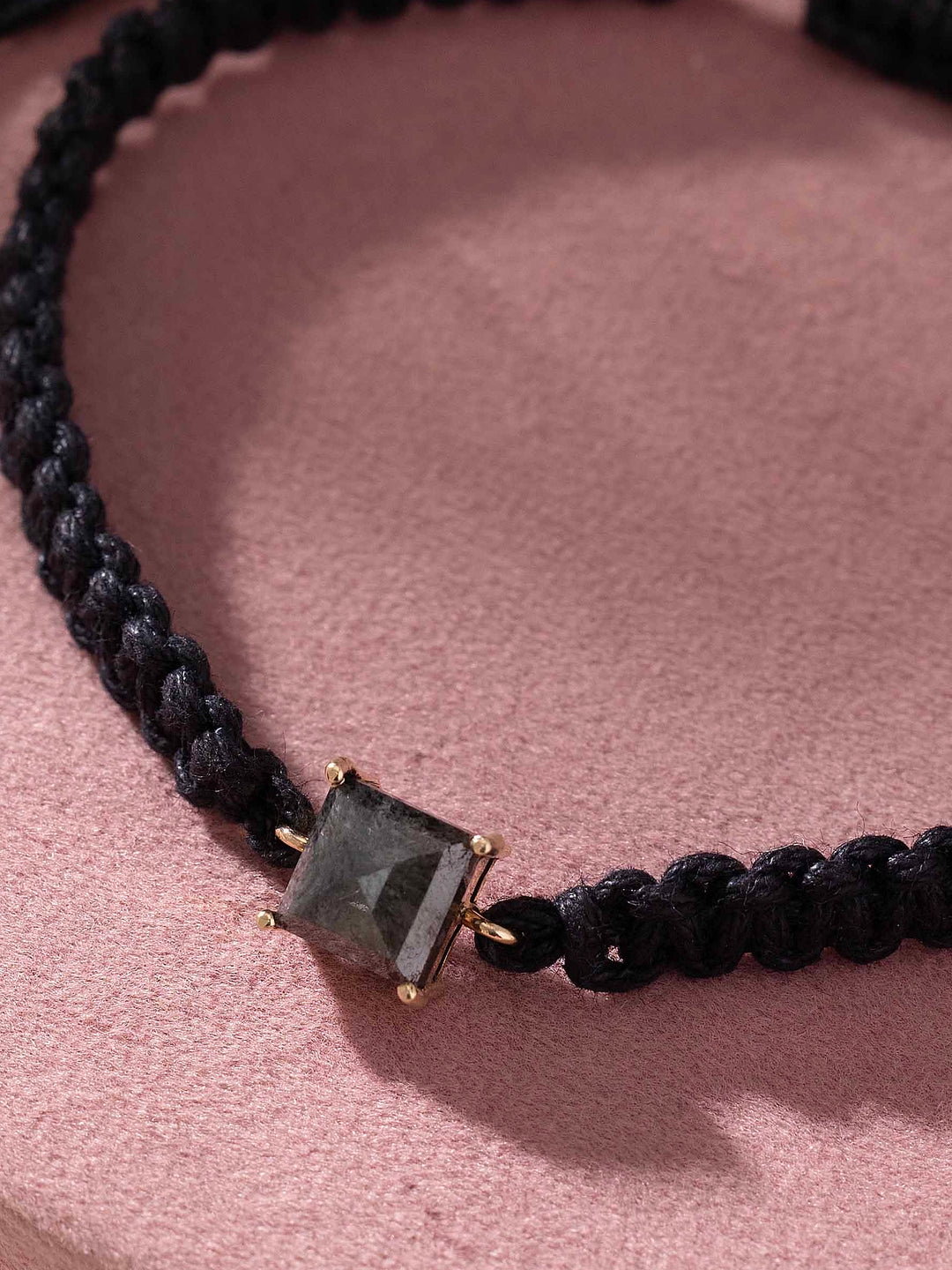 Natural Black Diamond Protection Bracelet for Men