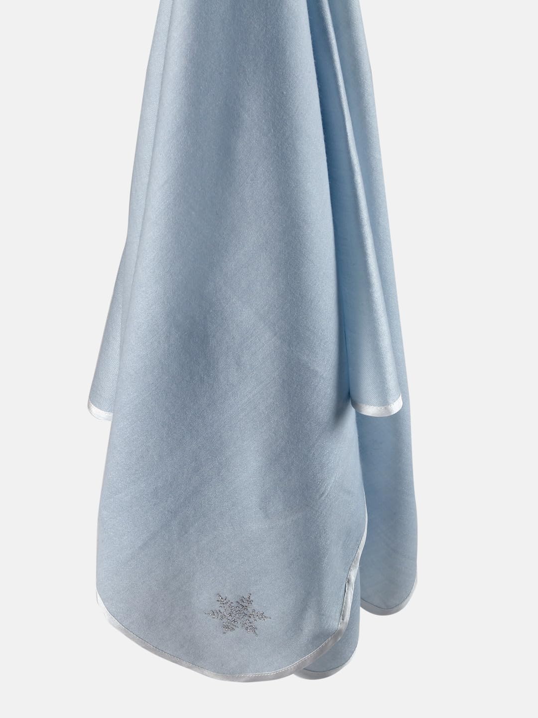Swarovski Cashmere Monogram Blanket- Ice Blue