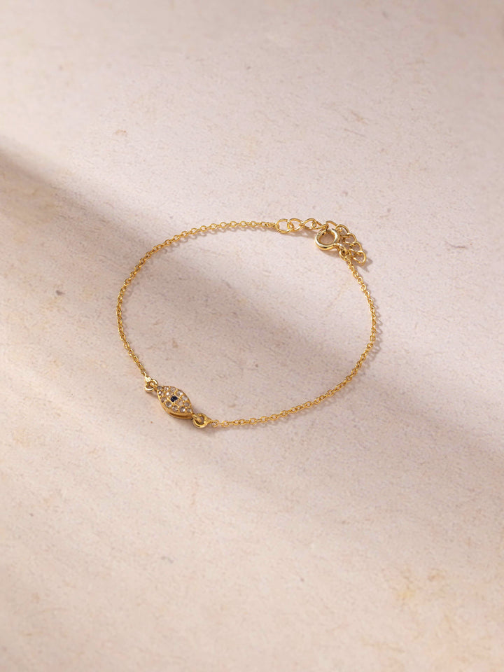 Sterling silver and Diamond Evil Eye Bracelet - Mom Bracelet