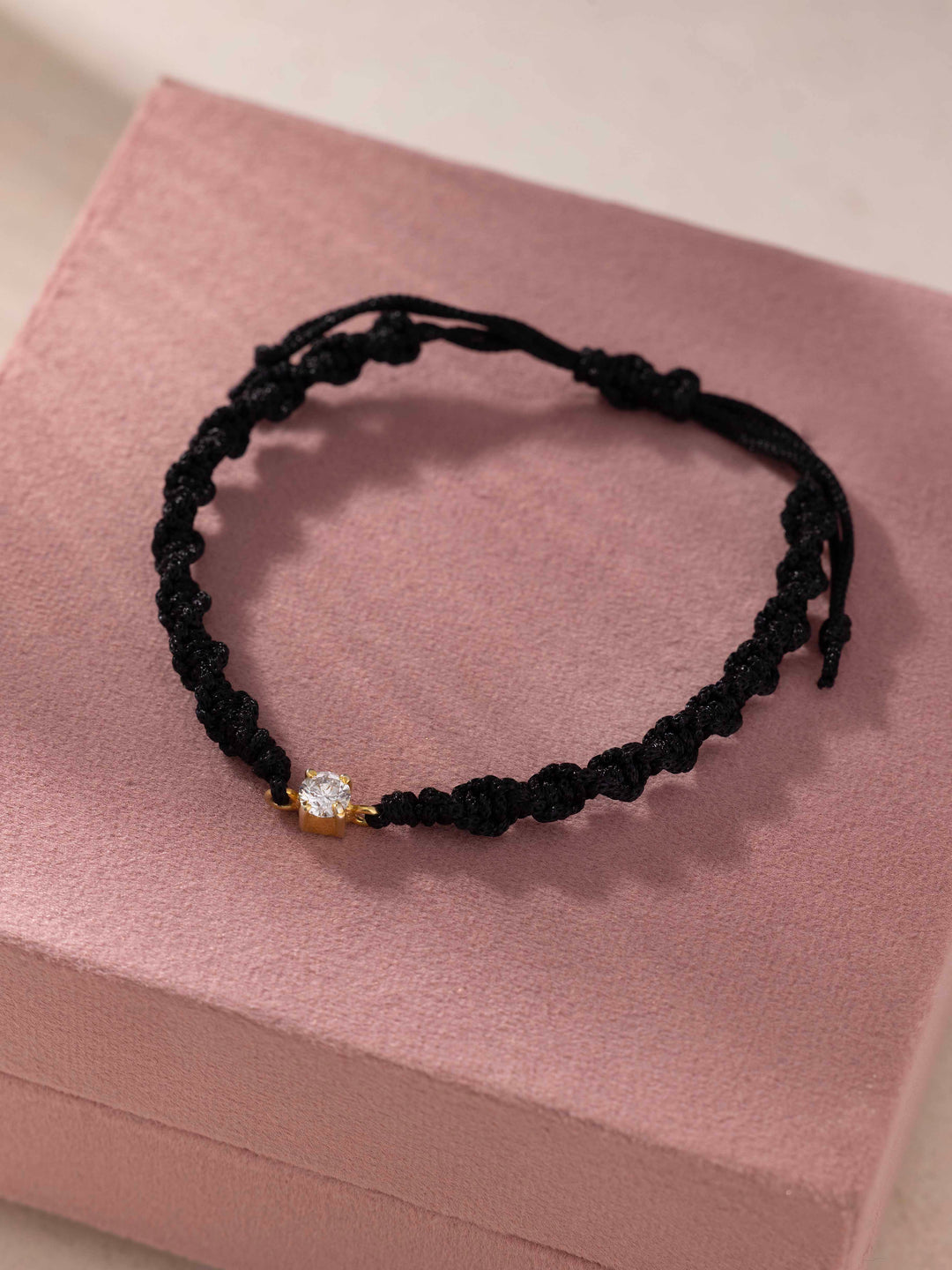 40 Cent Diamond Nazariya Black Thread Bracelet for Women