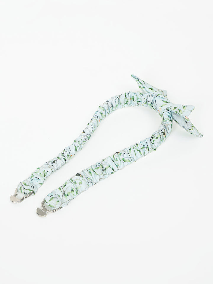 Boy's Cotton Printed Bow Tie in Pastel Green - Peter Rabbit