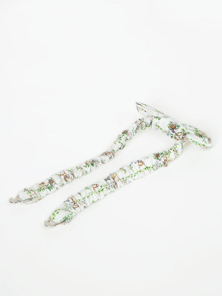 Boy's Cotton Printed Bow Tie in White - Bambi