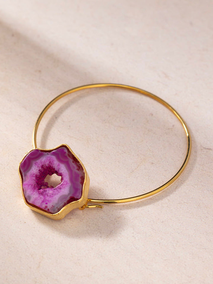 Nurture Druzy Bangle - Gold Plated