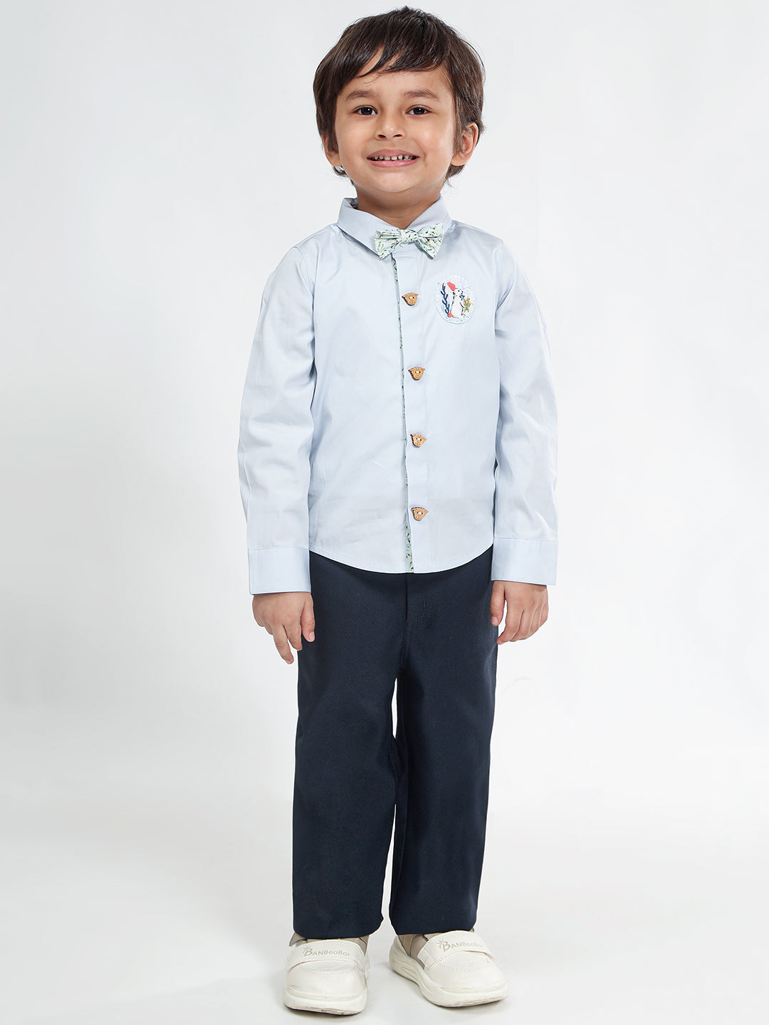Boy's Cotton Trousers in Navy Blue - Peter Rabbit