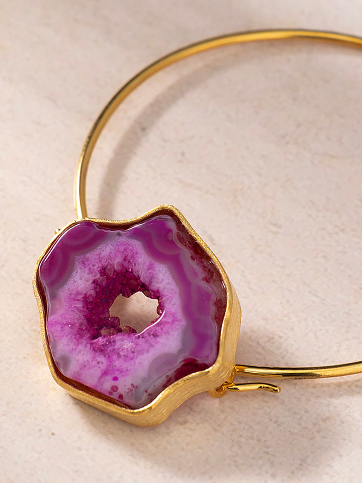 Nurture Druzy Bangle - Gold Plated