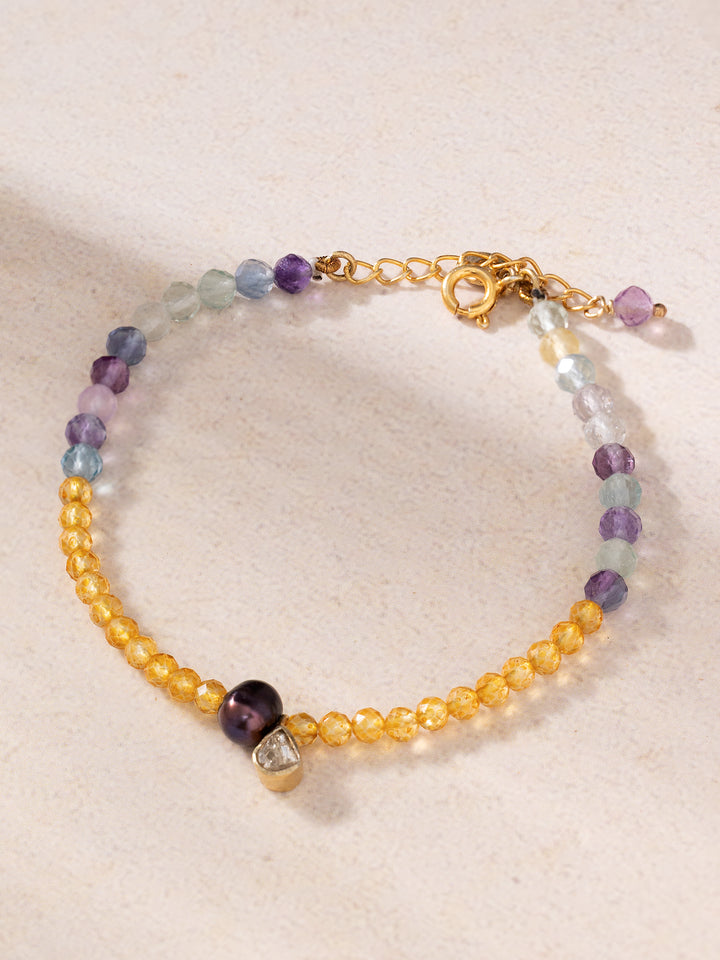 June Birthstone Mom Bracelet