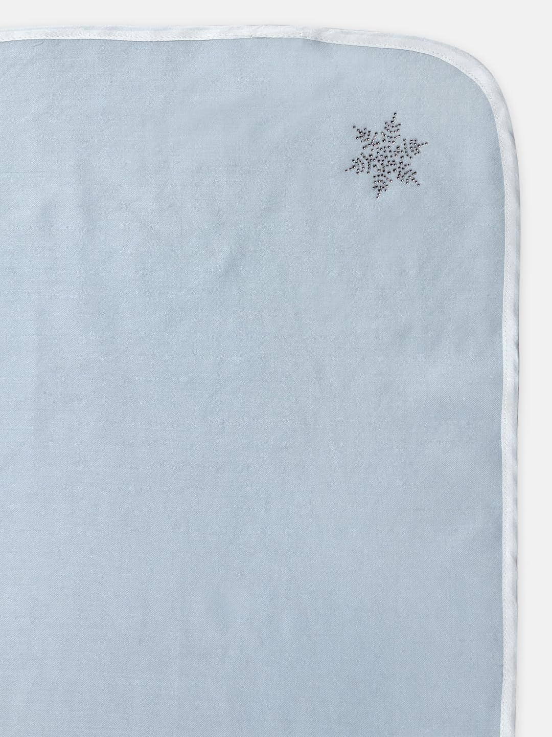 Swarovski Cashmere Monogram Blanket- Ice Blue