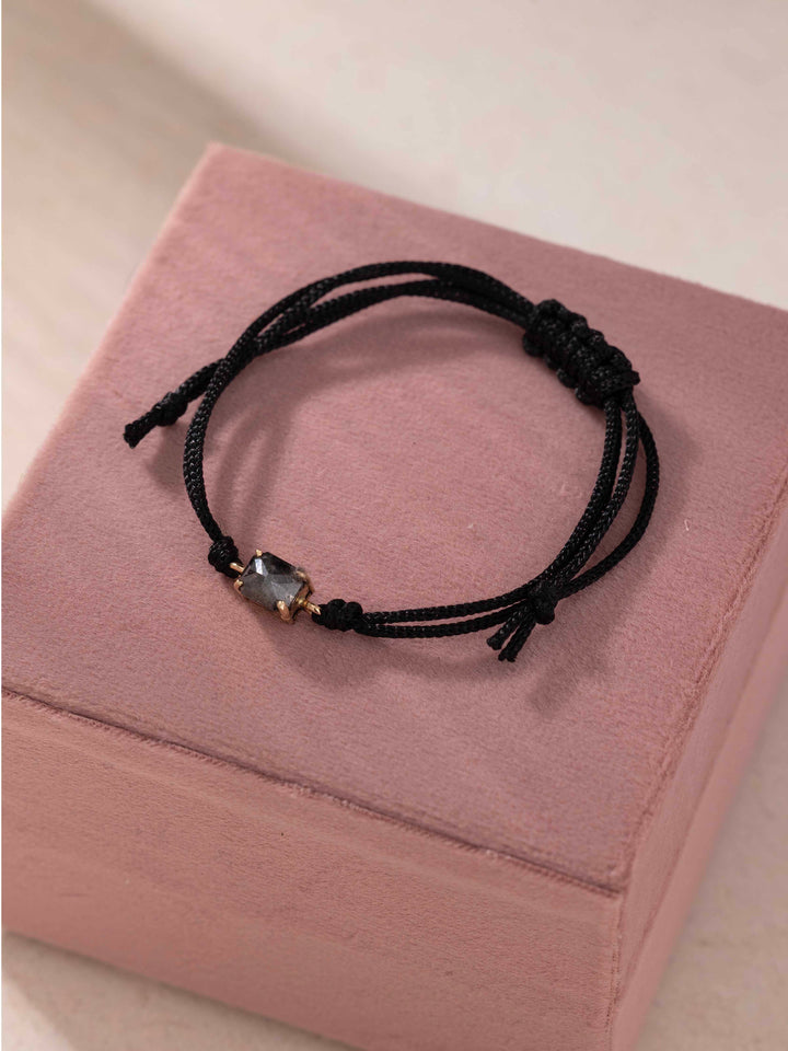 Black Diamond Nazar Bracelet  - 14 KT Gold
