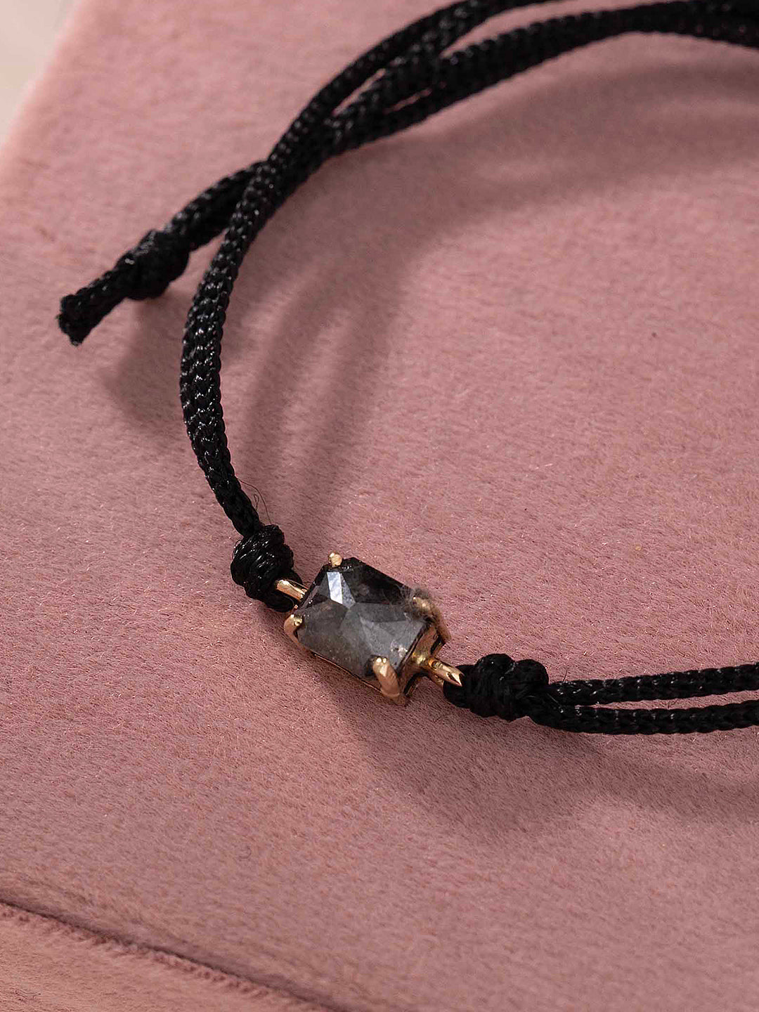 Black Diamond Nazar Bracelet  - 14 KT Gold