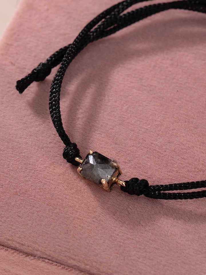 Black Diamond Nazar Bracelet  - 14 KT Gold