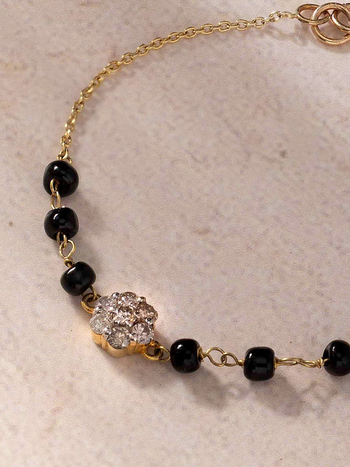 14K Gold Diamond Evil Eye Nazariya for Newborn Baby