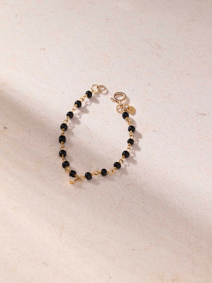 Diamond & Gold Evil Eye - Baby Bracelet