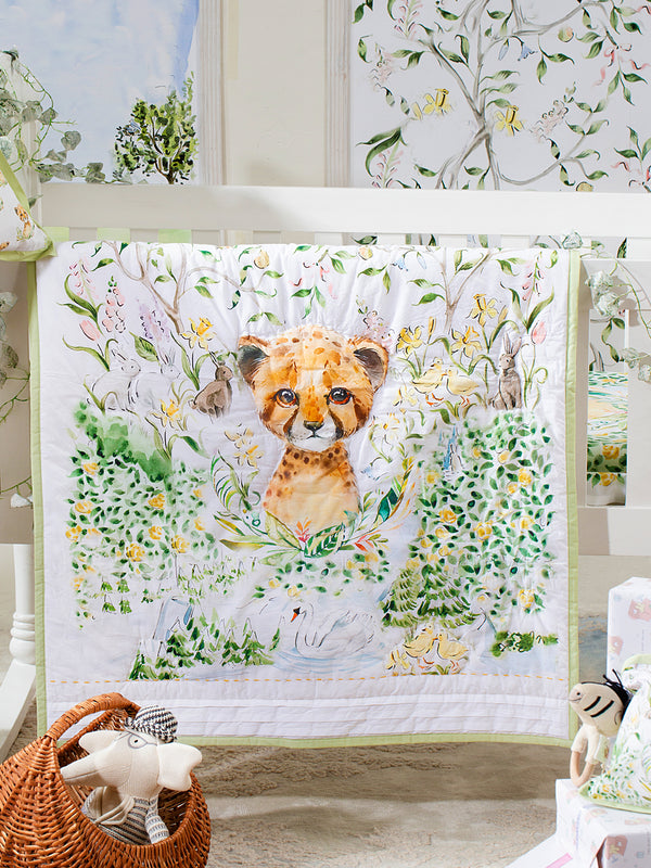 A mystical piece of furnishing featuring 'Little Leo' in an enchanted forest to let your little bub enjoy a warm and soft night of deep sleep with the cute 'Little Leo'