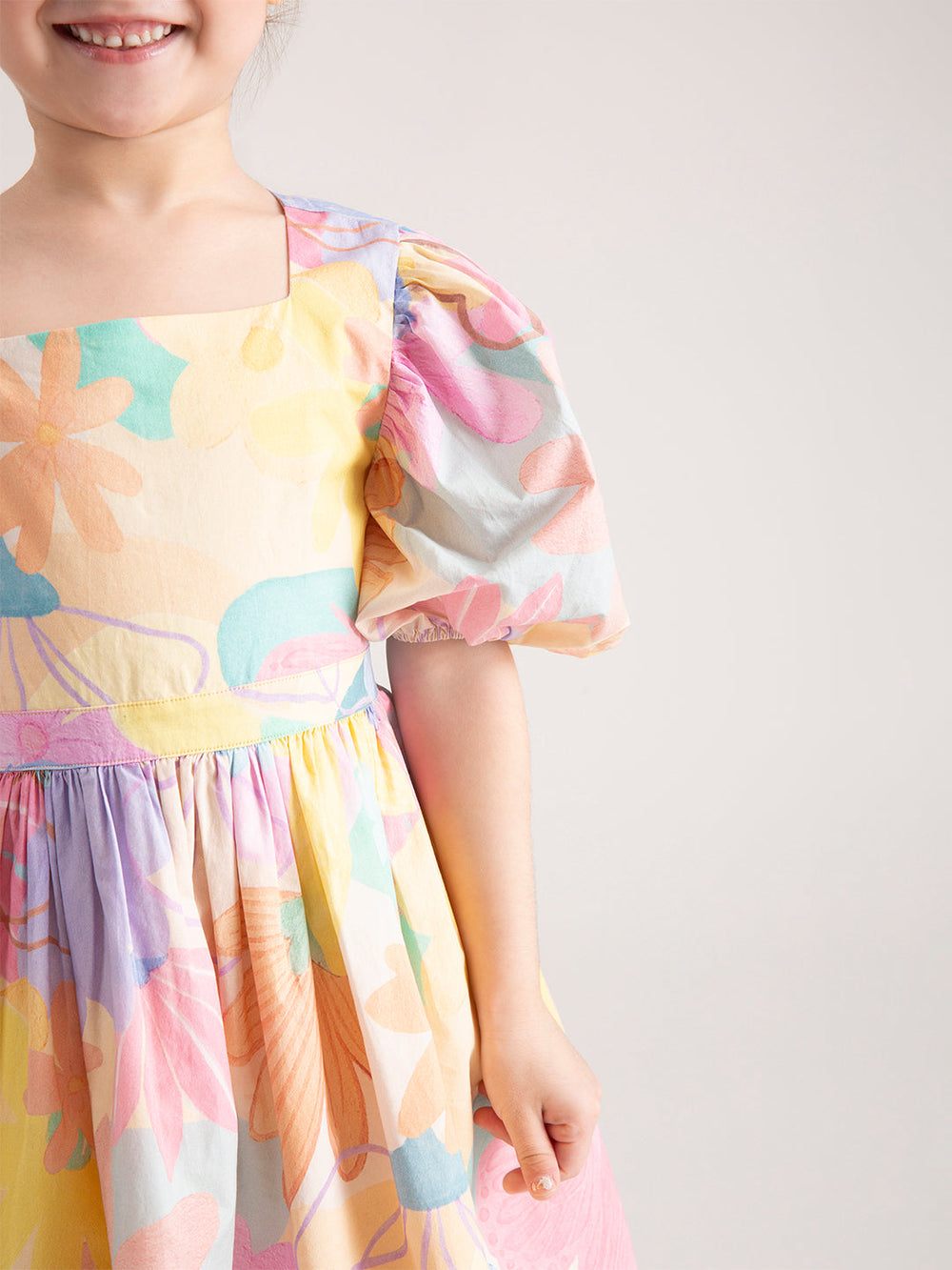 BABY GIRL SUNKISSED FLORAL ORGANIC COTTON PRINTED DRESS WITH ZOOM VIEW