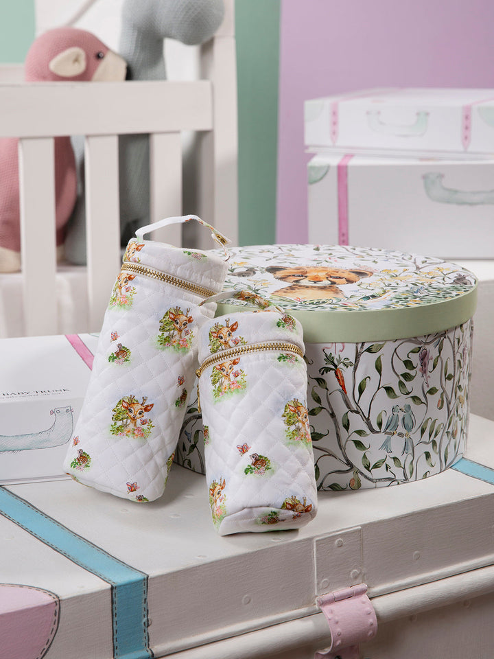 BABY & TODDLER Hypo-Allergenic and skin friendly BOTTLE COVER SET: BAMBI SET OF 2