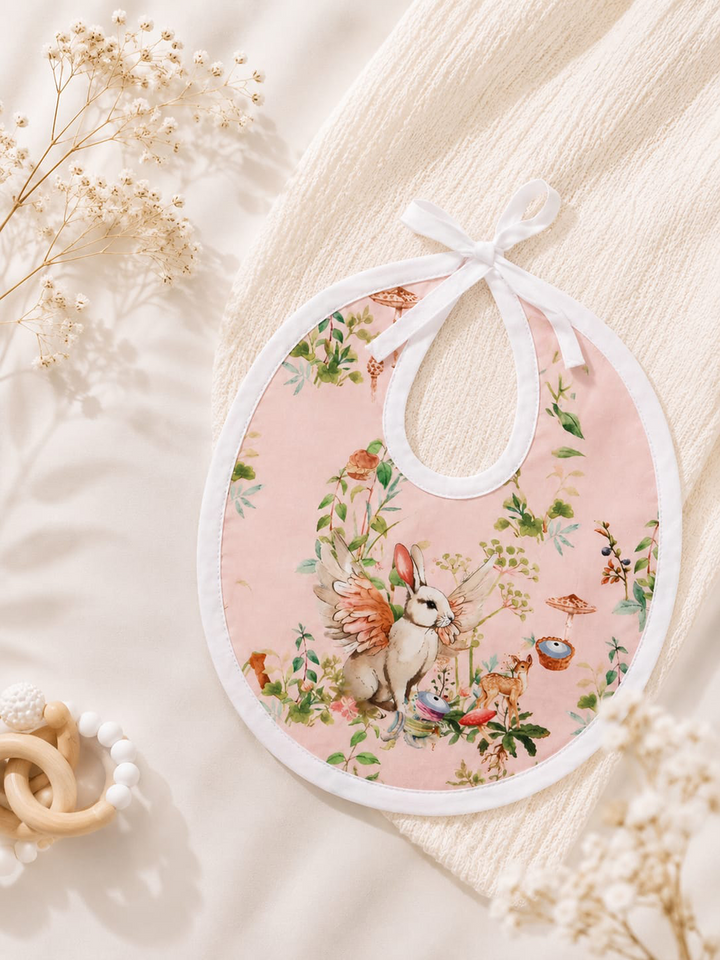 Baby Bib - Blush Bunny
