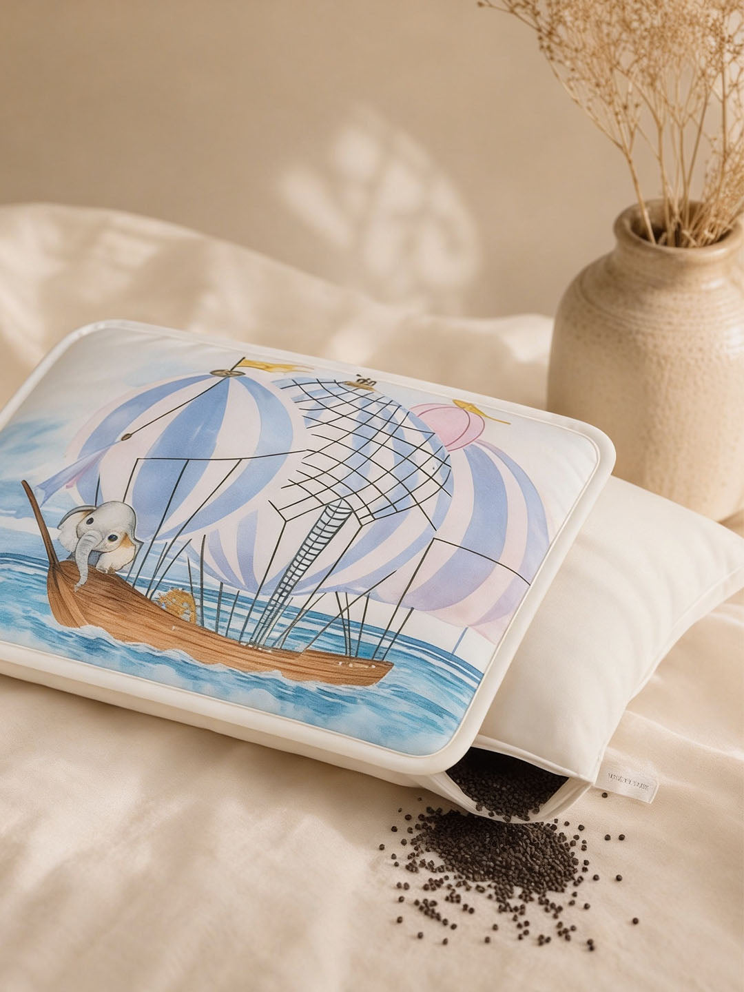 Baby Head Shaping Organic Mustard Seed Pillow - Ele on The Ship