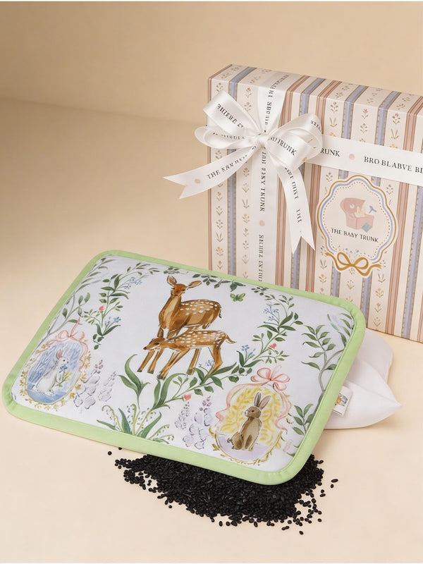 Baby Head Shaping Organic Mustard Seed Pillow - Enchanted Deer