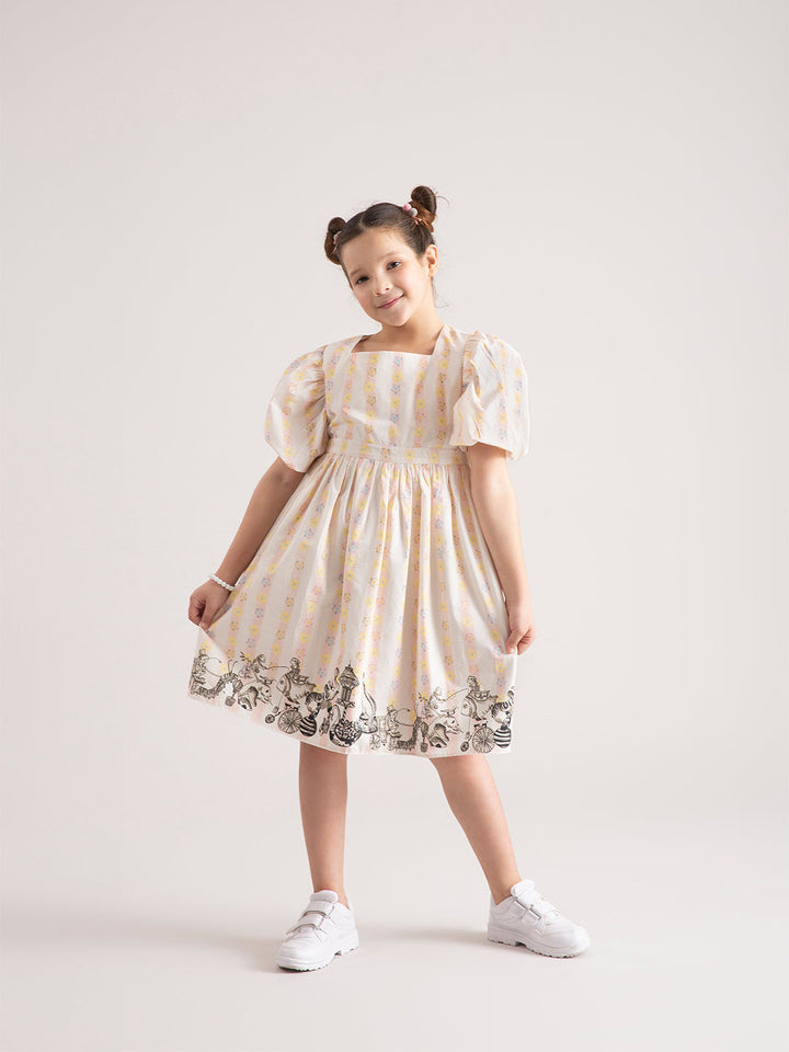 Baby Girl Organic Cotton Dress: Blush Circus flaunting her dress