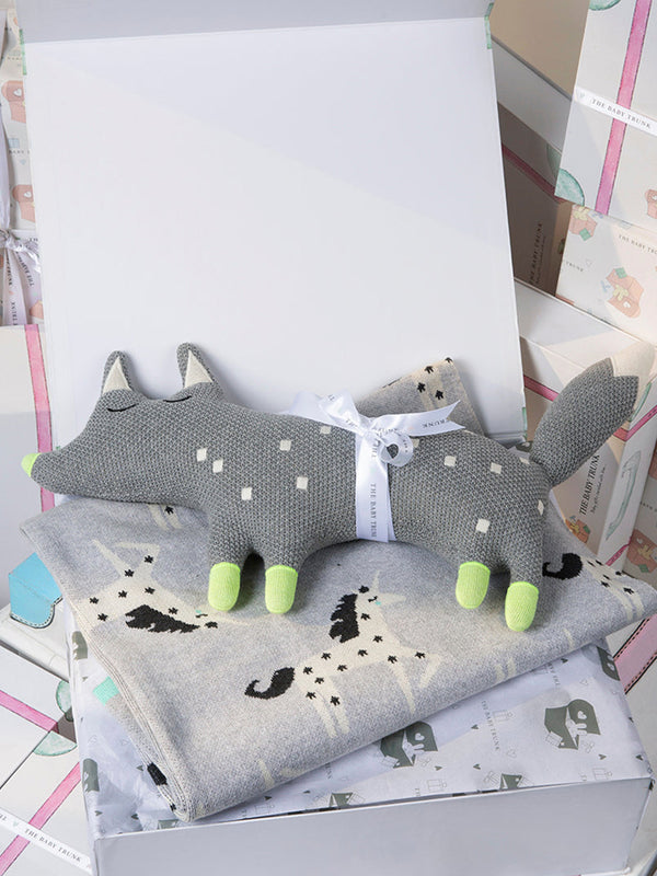 Baby & Toddler Snuggle Blanket Set: Unicorn & Buddy Set of 2 for gifting to the newborn