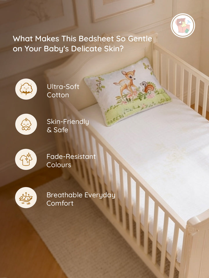 Bambi Bedsheet & Pillow Set | Supima Cotton Baby Bedding