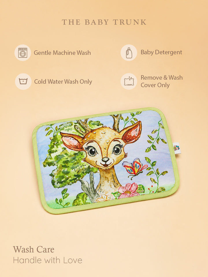Baby Head Shaping Organic Mustard Seed Pillow - Bambi