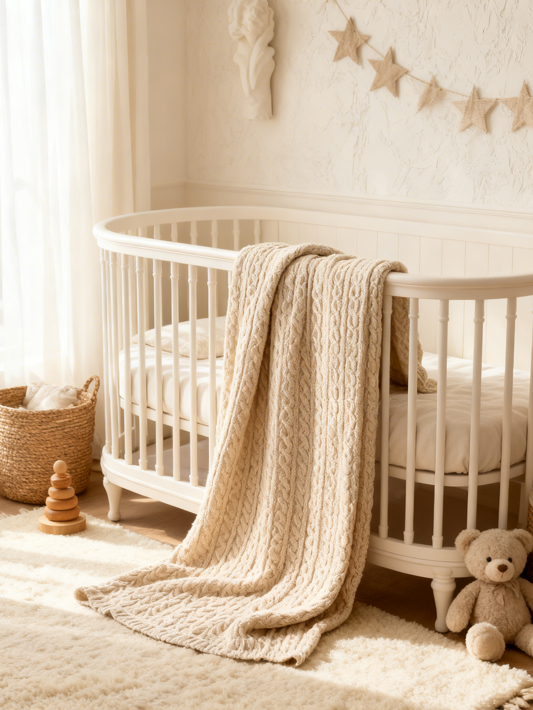 Biscotti Cotton Polyester sherpa baby blanket
