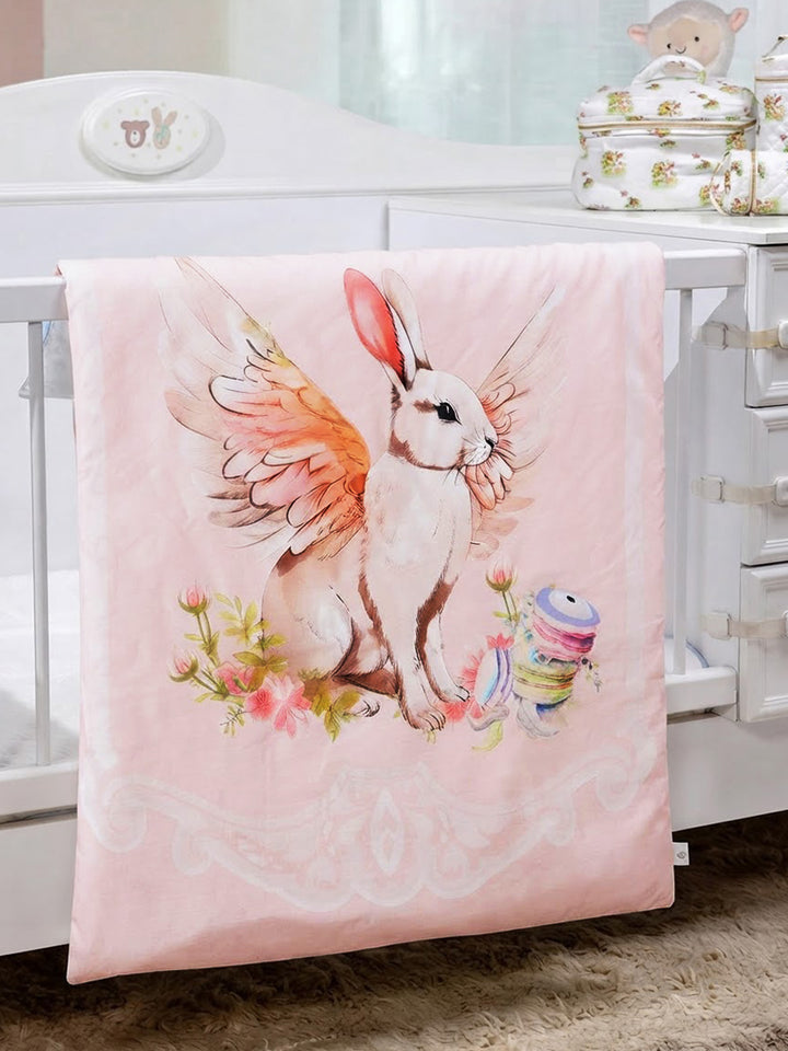 AC Comforter for Newborn Baby | Lightweight - Blush Bunny