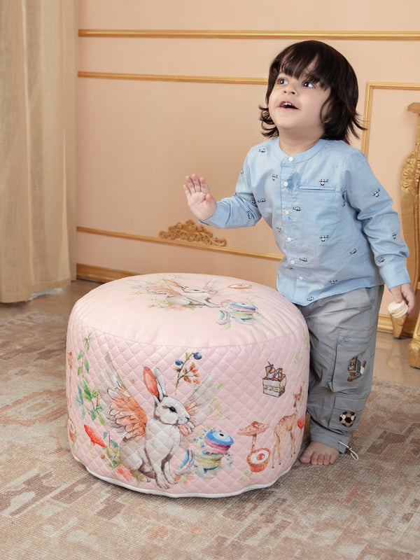 Plush Pouffe - Blush Bunny