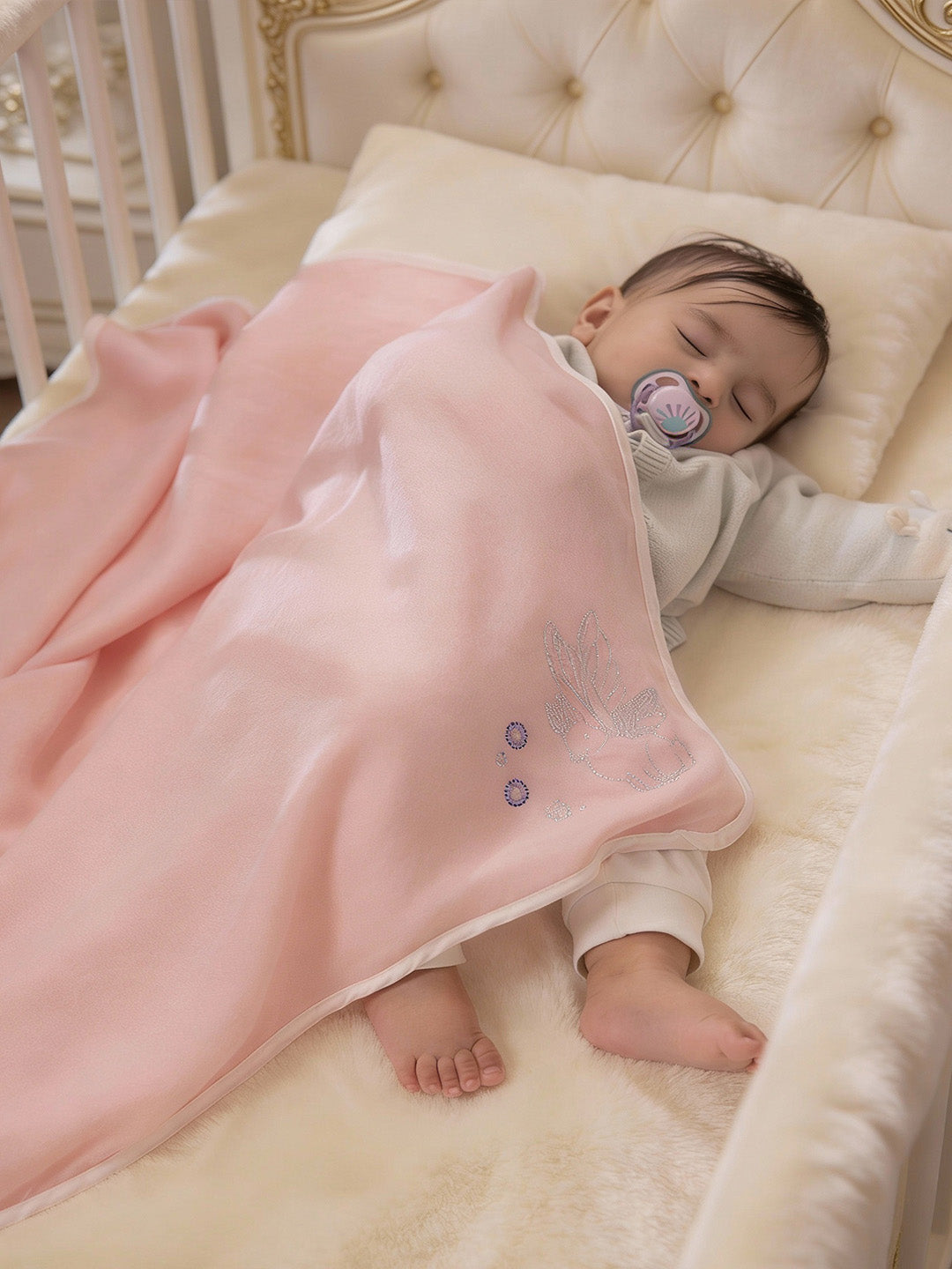 Blush Bunny Baby Blanket