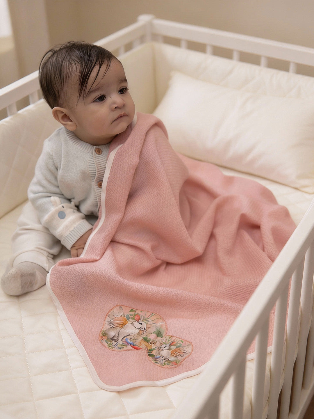 Blush Bunny Cashmere Baby Blanket