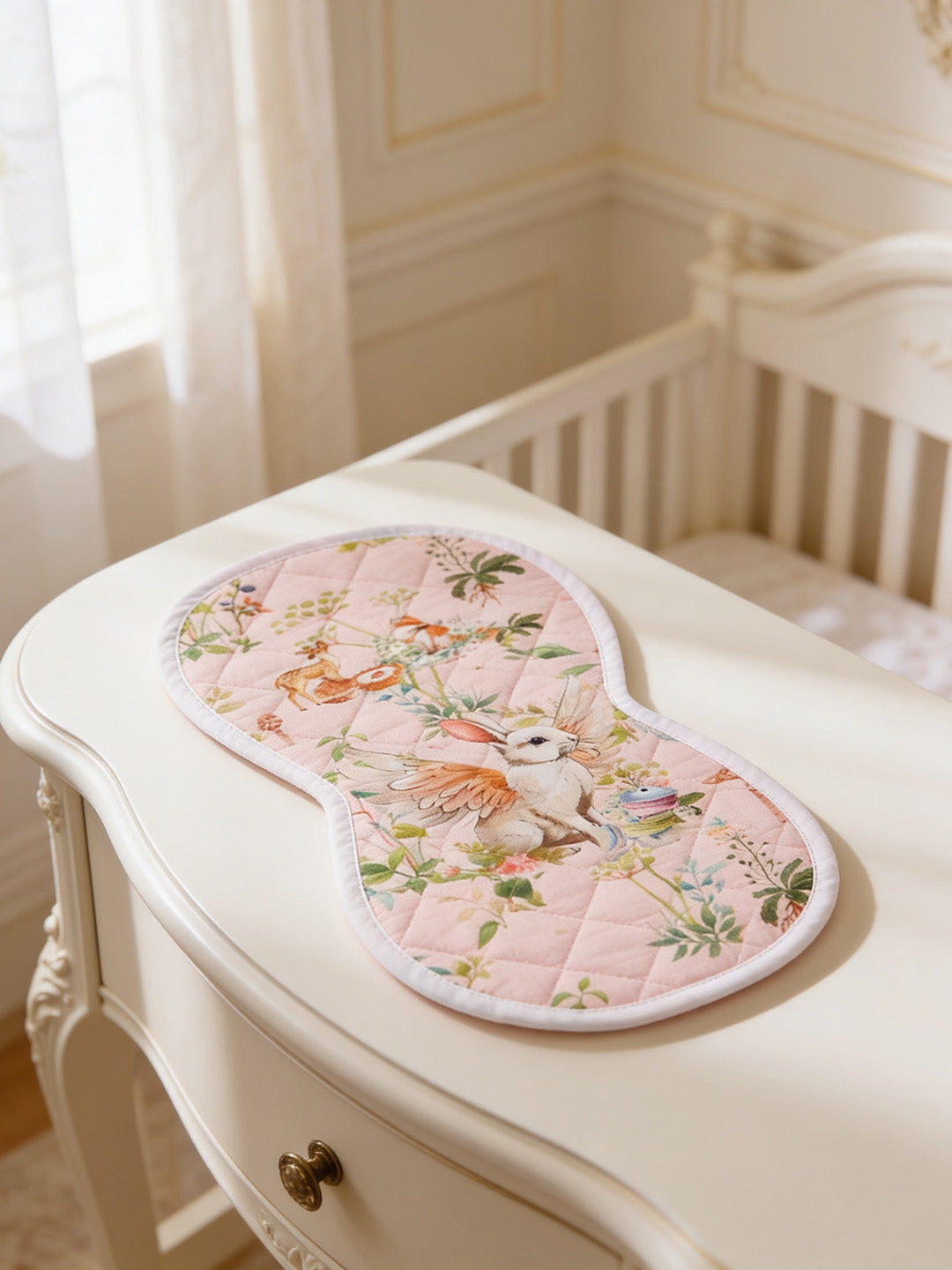 Burp Cloth - BLUSH BUNNY