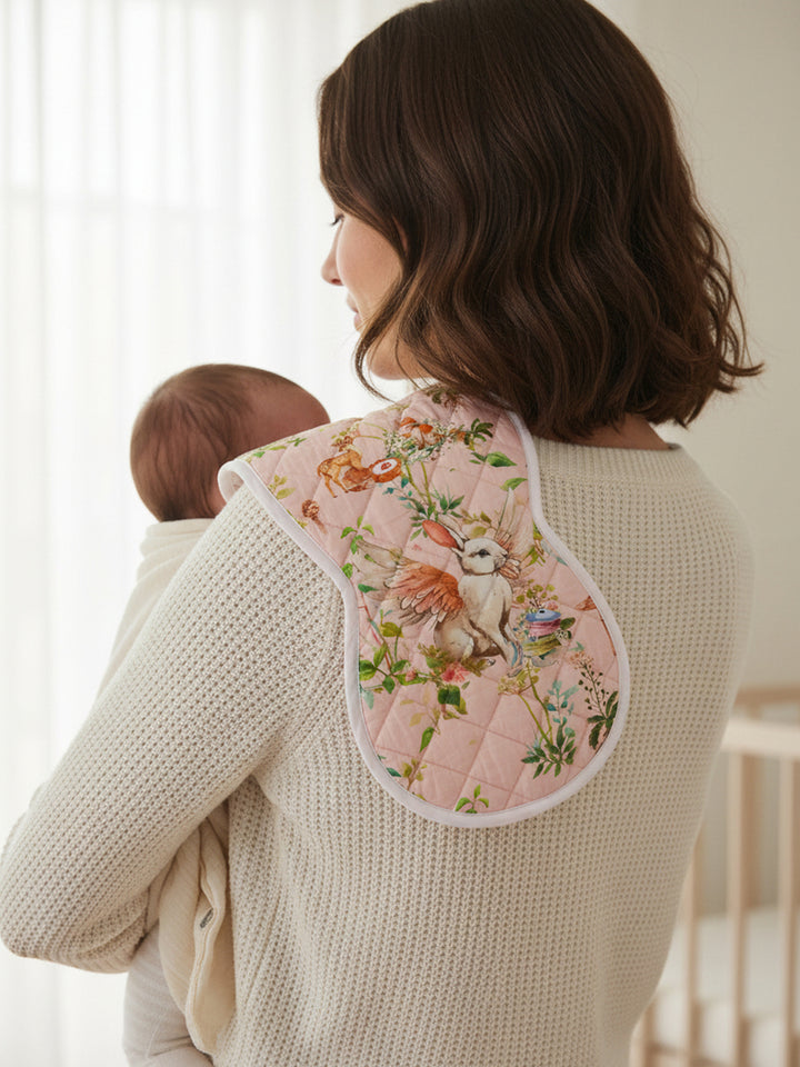 Burp Cloth - BLUSH BUNNY