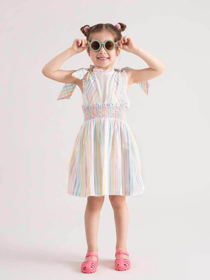 CO-ORD SET GIRLS PRINTED SKIRT AND TOP