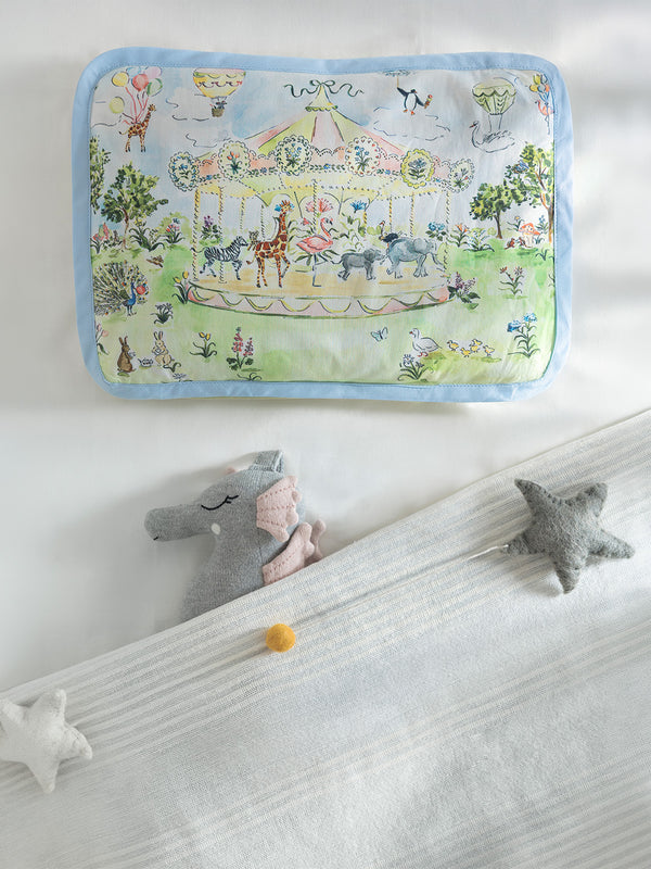 Baby Head Shaping Organic Mustard Seed Pillow - Carnival Carousel
