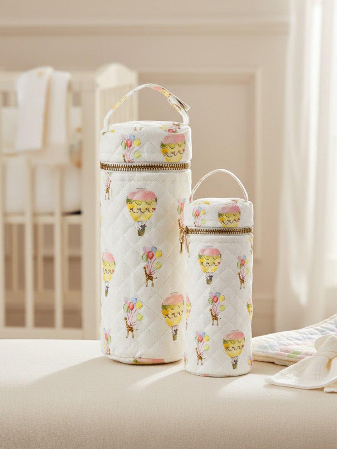 BABY & TODDLER BOTTLE COVER SET: CARNIVAL CAROUSEL SET OF 2