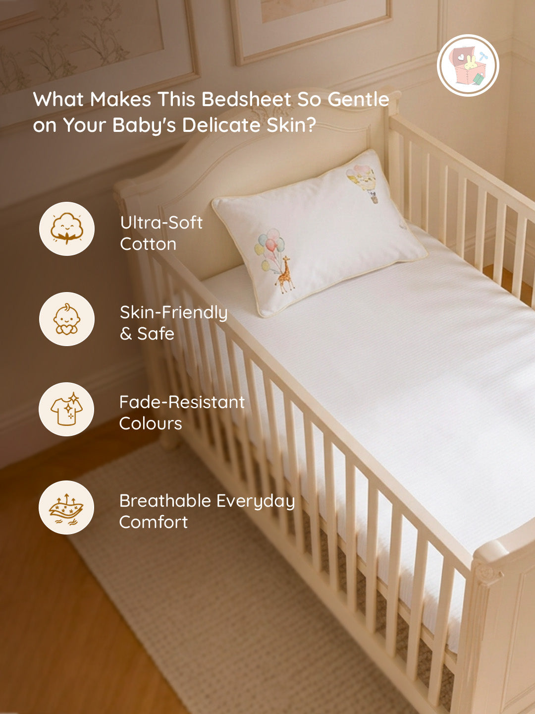 Carnival Carousel Bedsheet & Pillow Set | Supima Cotton Baby Bedding