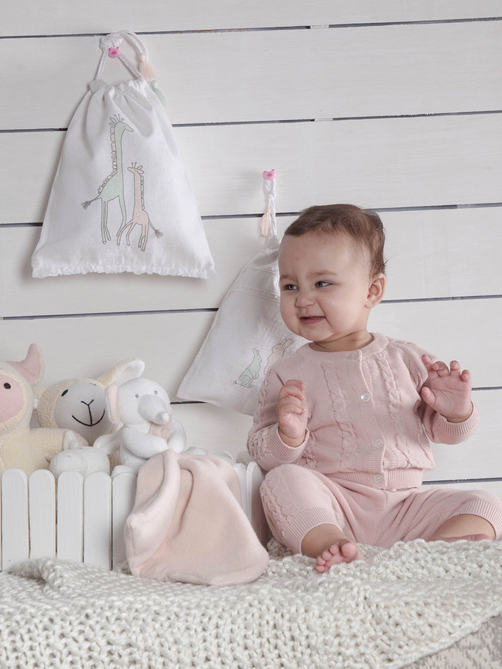Comfortable and Cozy Pink Cable Shirt & Pant Co-ord Set 